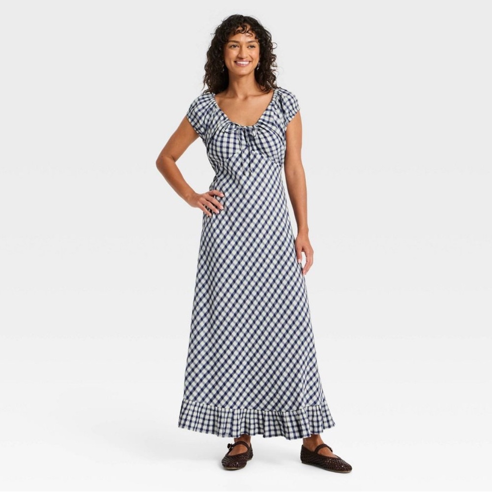 NWT Women's Puff Short Sleeve Ankle Sundress - Universal Thread - XS - NWT